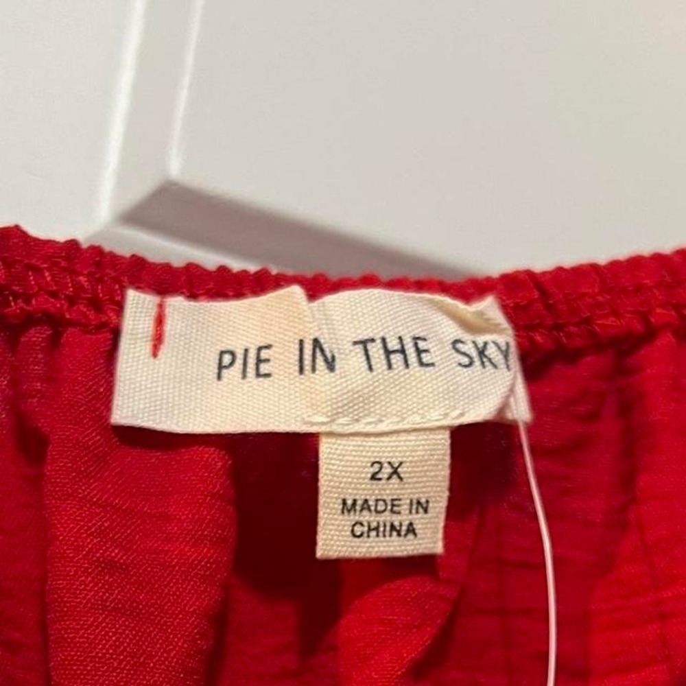 Pie in the Sky off the shoulder tie wrap top - Picture 4 of 5